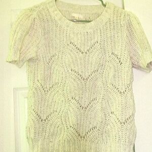 Knit Short Sleeve Sweater